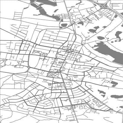 ROAD MAP OF TOMASZOW LUBELSKI, POLAND BY MAPBAKES