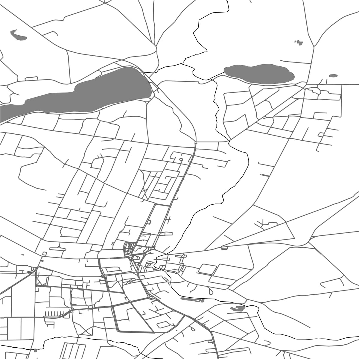 ROAD MAP OF TRZCIANKA, POLAND BY MAPBAKES