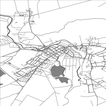 ROAD MAP OF TRZEBIATOW, POLAND BY MAPBAKES