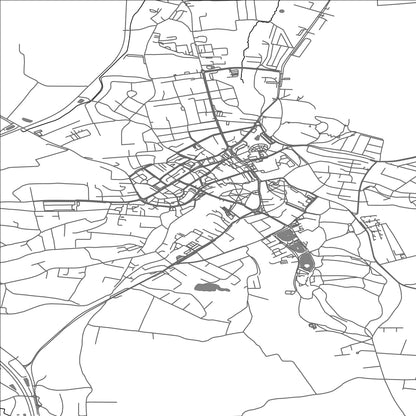 ROAD MAP OF TRZEBNICA, POLAND BY MAPBAKES