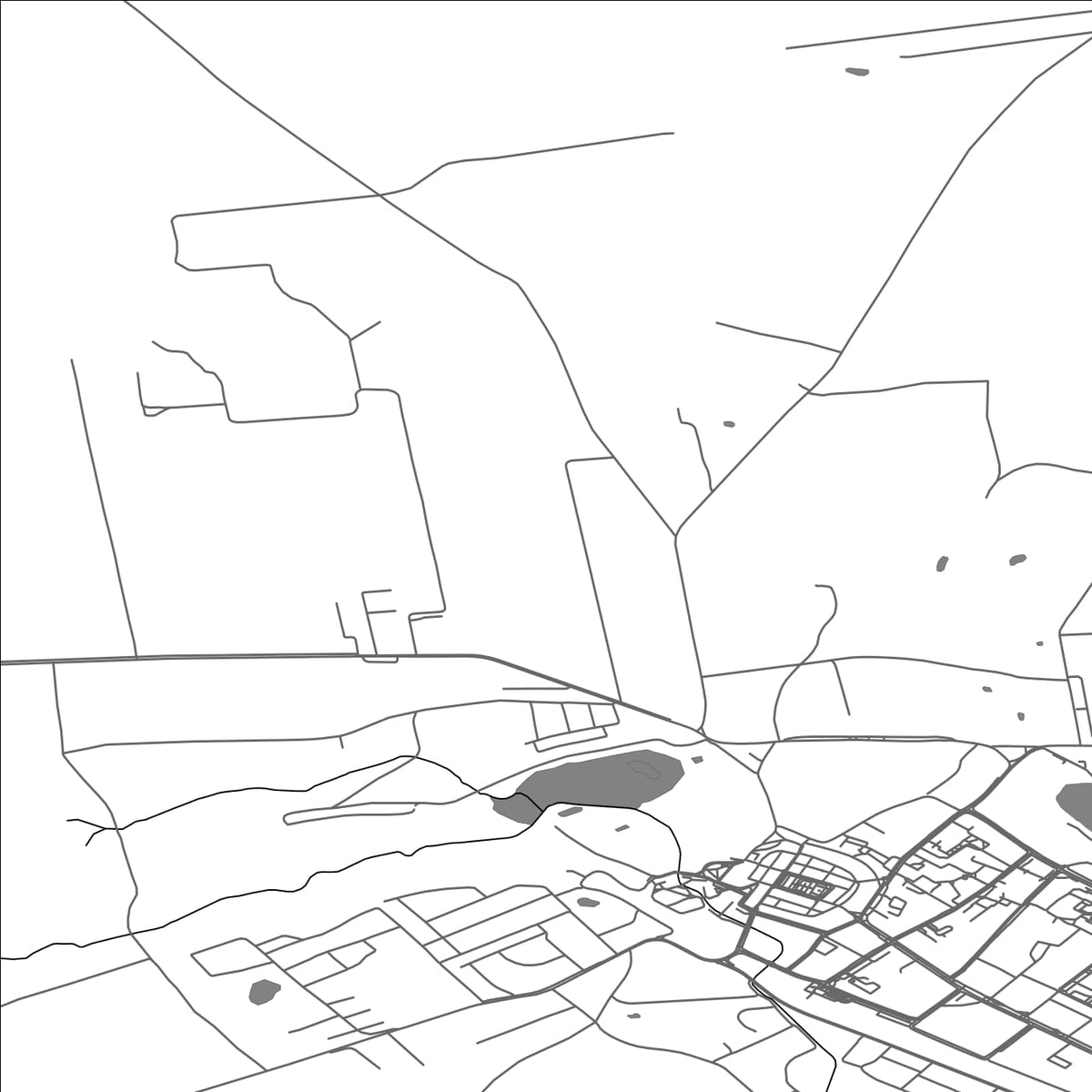 ROAD MAP OF TUCHOLA, POLAND BY MAPBAKES