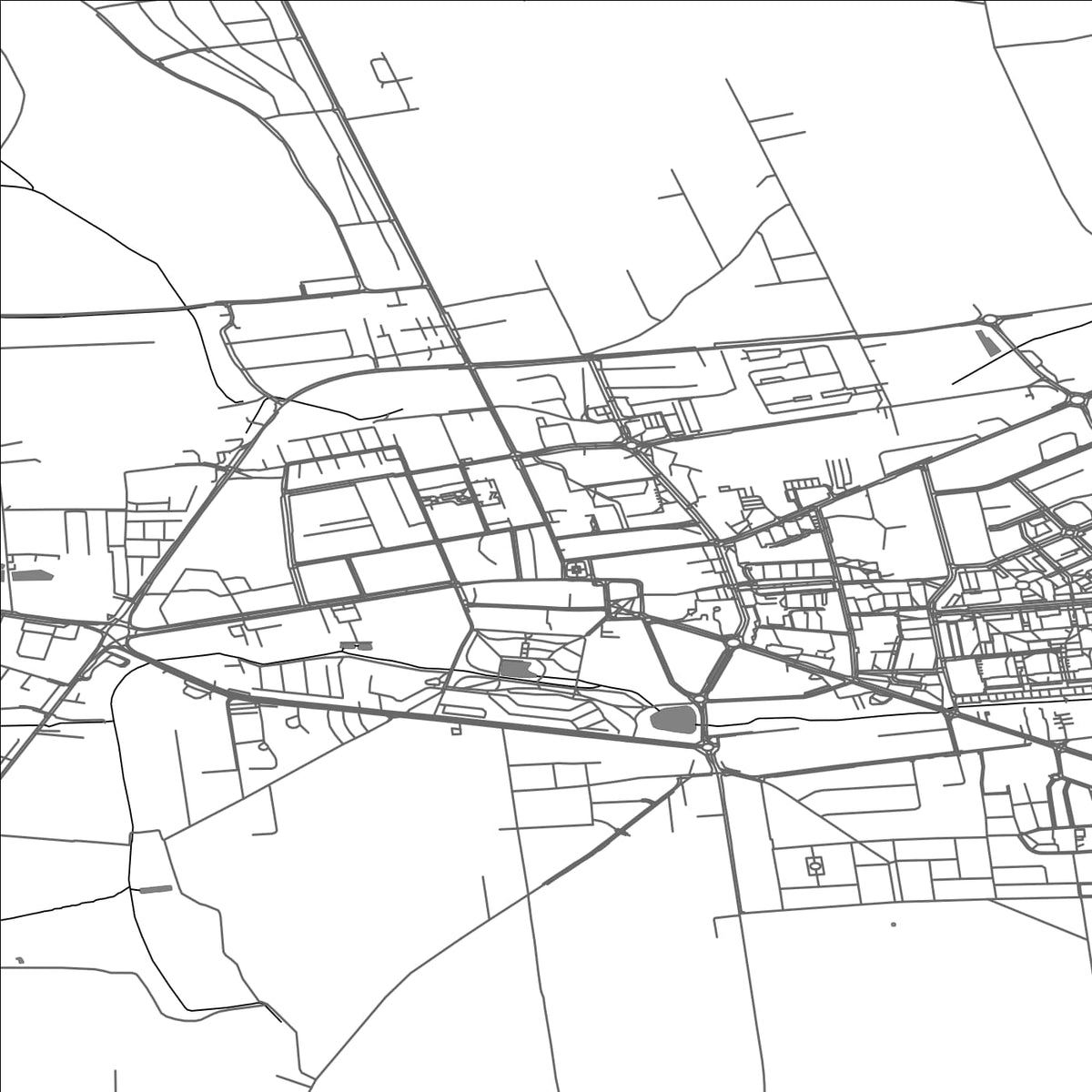 ROAD MAP OF TUREK, POLAND BY MAPBAKES