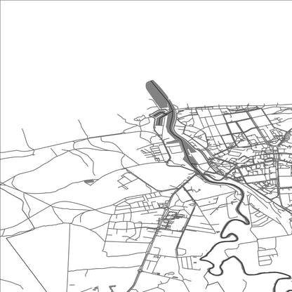 ROAD MAP OF USTKA, POLAND BY MAPBAKES