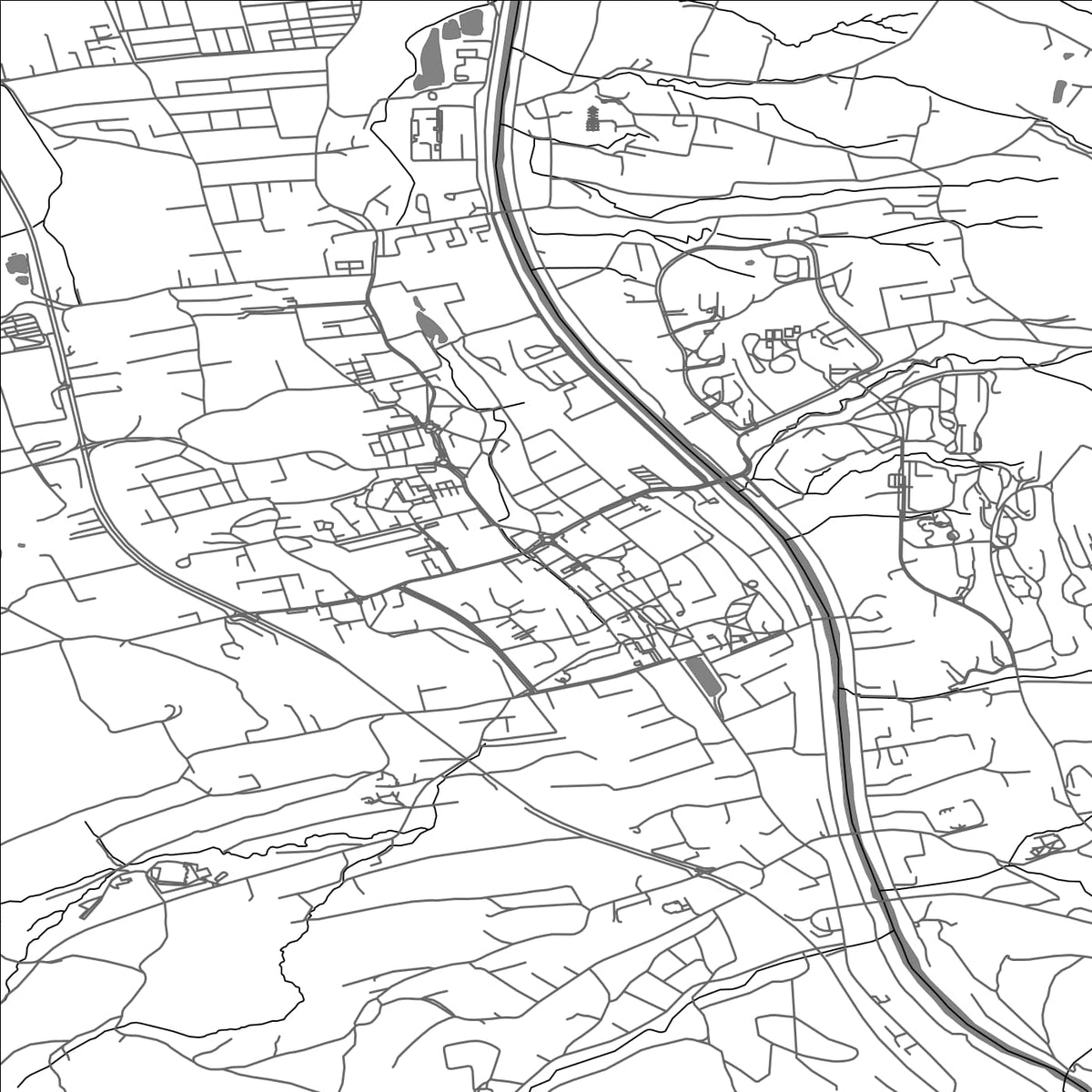 ROAD MAP OF USTRON, POLAND BY MAPBAKES