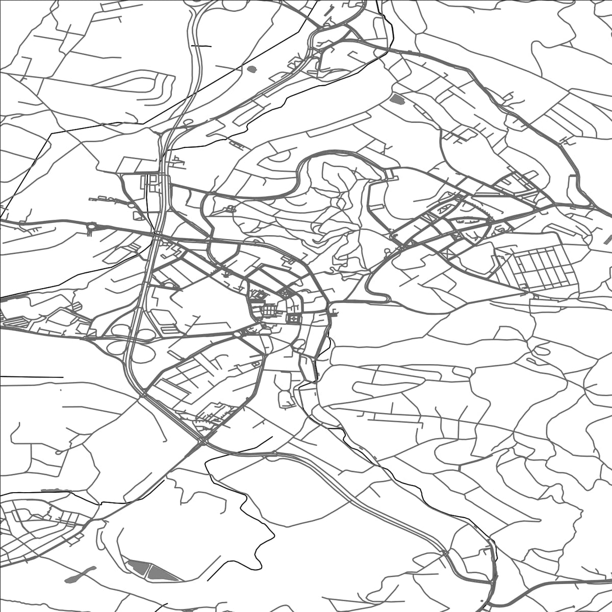 ROAD MAP OF WALBRZYCH, POLAND BY MAPBAKES
