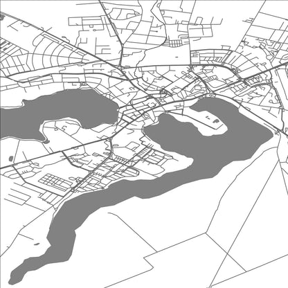 ROAD MAP OF WALCZ, POLAND BY MAPBAKES