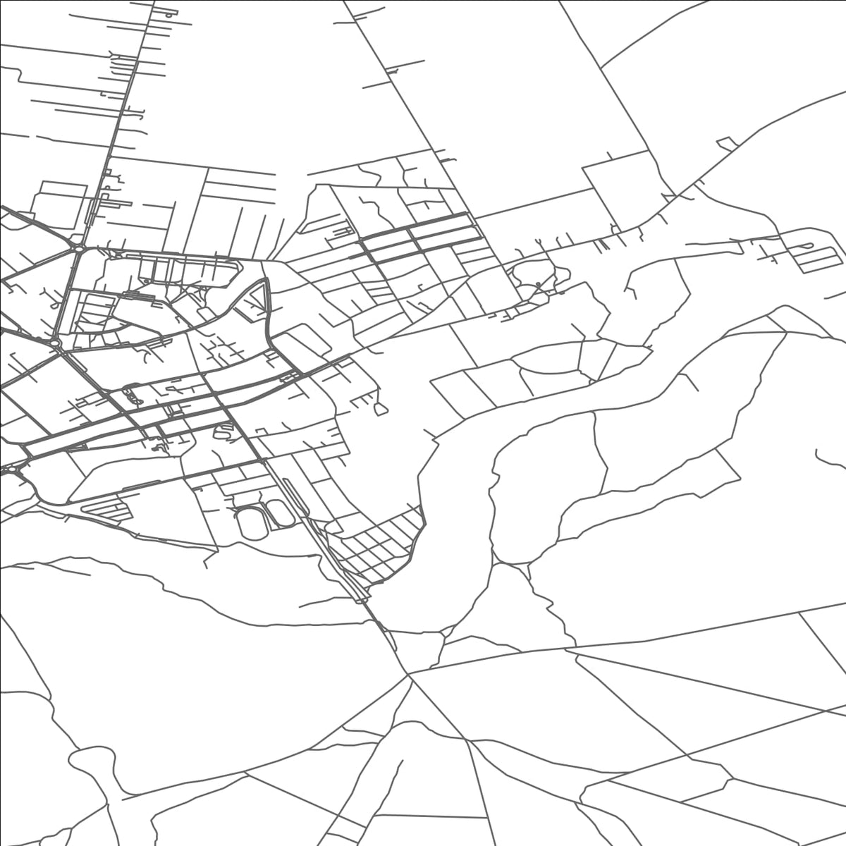 ROAD MAP OF WARKA, POLAND BY MAPBAKES
