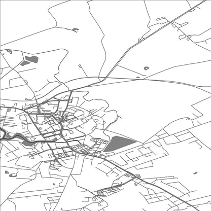 ROAD MAP OF WEGORZEWO, POLAND BY MAPBAKES