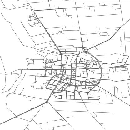 ROAD MAP OF WEGROW, POLAND BY MAPBAKES