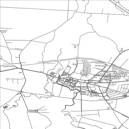 ROAD MAP OF WIERUSZOW, POLAND BY MAPBAKES