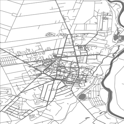 ROAD MAP OF WLODAWA, POLAND BY MAPBAKES