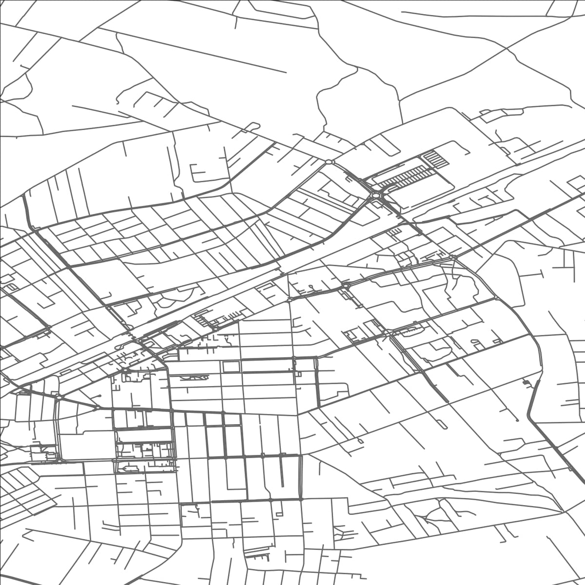 ROAD MAP OF WOLOMIN, POLAND BY MAPBAKES