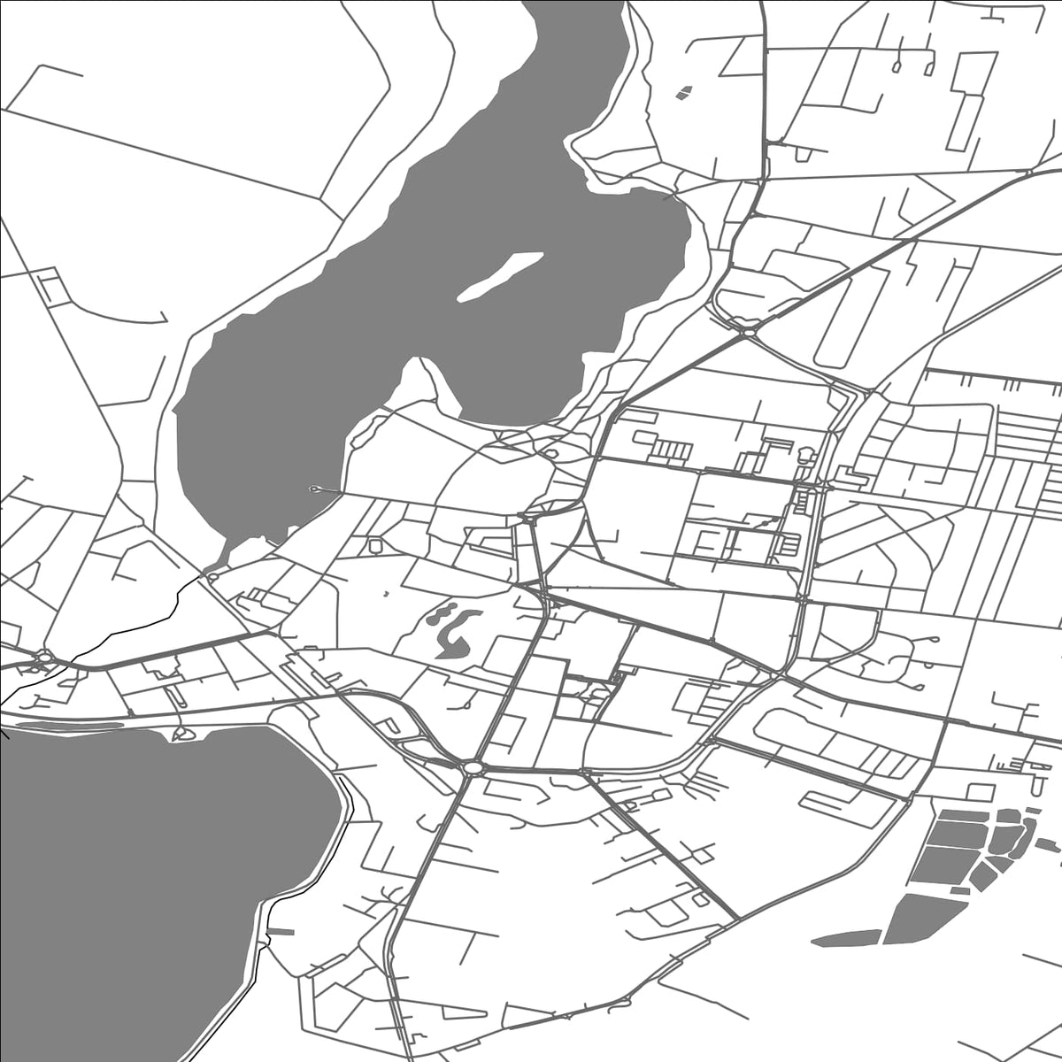 ROAD MAP OF WOLSZTYN, POLAND BY MAPBAKES
