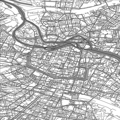 ROAD MAP OF WROCLAW, POLAND BY MAPBAKES