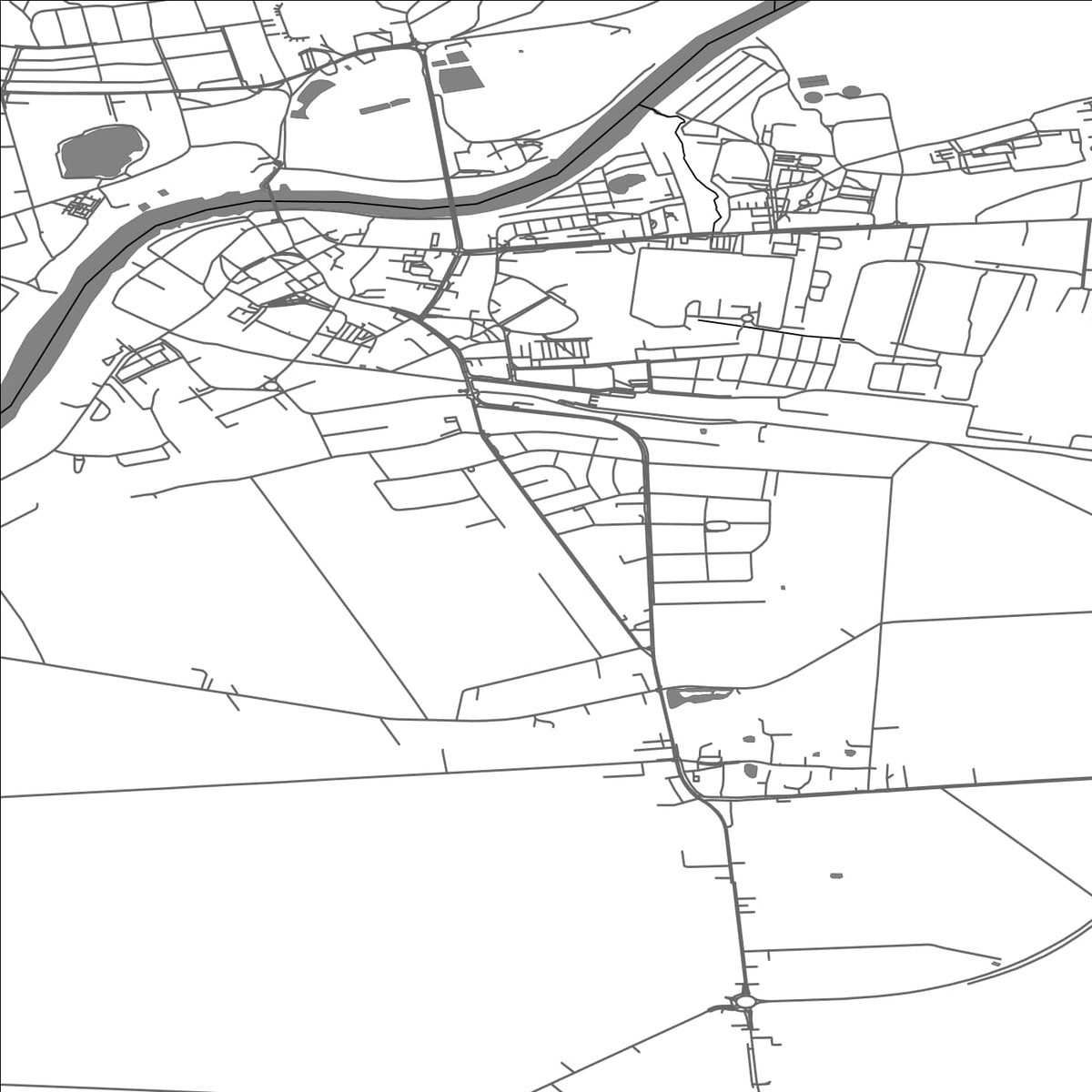 ROAD MAP OF WRONKI, POLAND BY MAPBAKES
