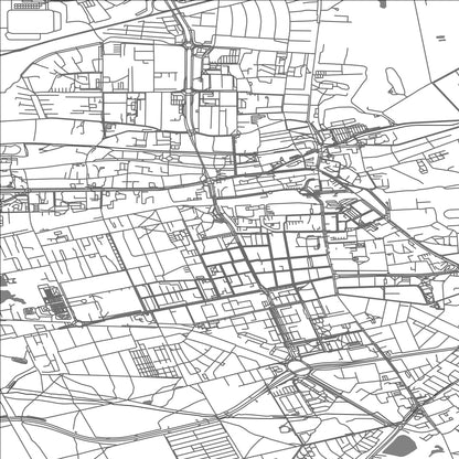 ROAD MAP OF ZABRZE, POLAND BY MAPBAKES