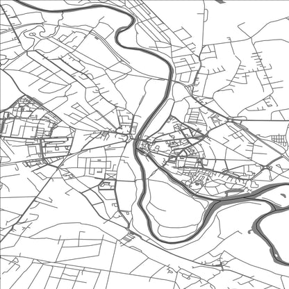 ROAD MAP OF ZAGAN, POLAND BY MAPBAKES