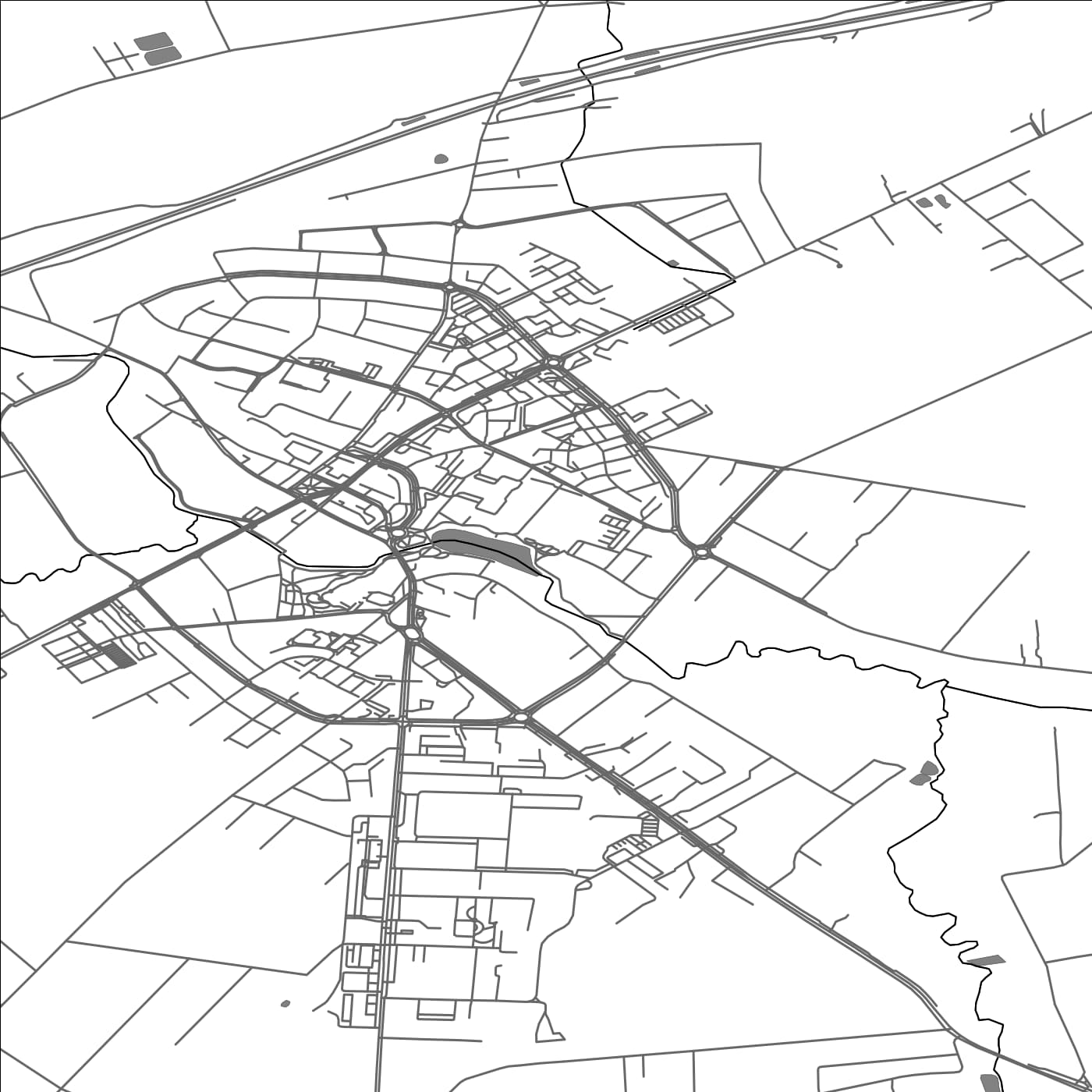 ROAD MAP OF ZAMBROW, POLAND BY MAPBAKES