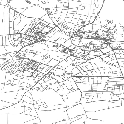 ROAD MAP OF ZARY, POLAND BY MAPBAKES