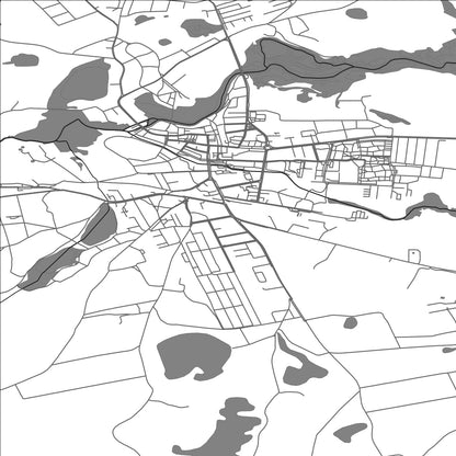 ROAD MAP OF ZLOCIENIEC, POLAND BY MAPBAKES