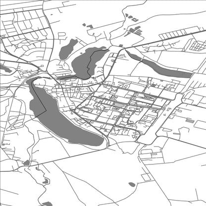 ROAD MAP OF ZLOTOW, POLAND BY MAPBAKES