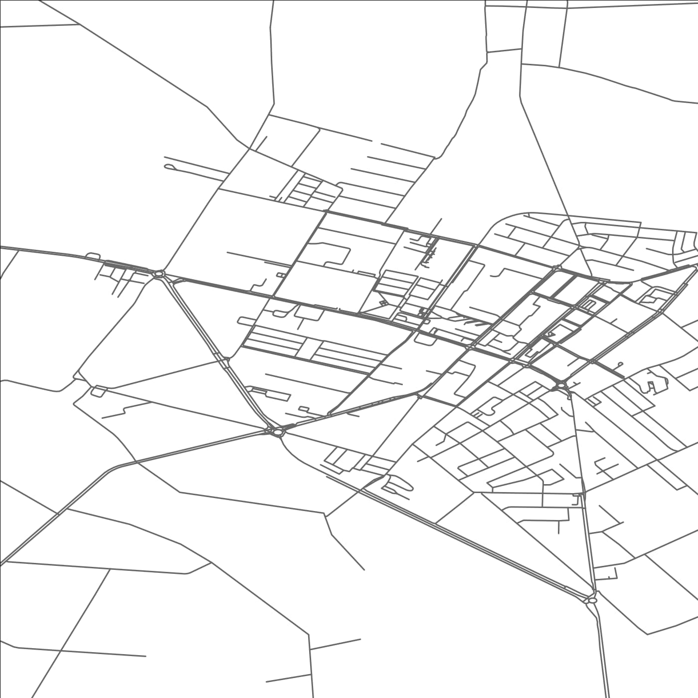 ROAD MAP OF ZUROMIN, POLAND BY MAPBAKES