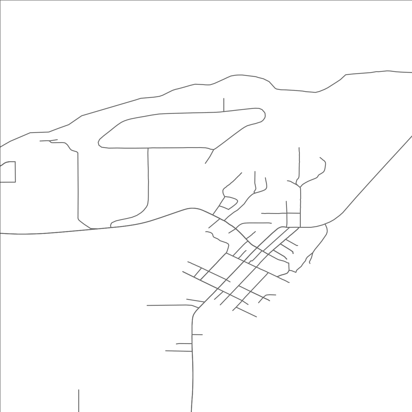 ROAD MAP OF ABSAROKEE, MONTANA BY MAPBAKES