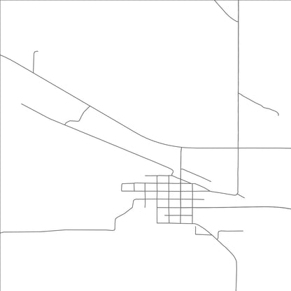 ROAD MAP OF BAINVILLE, MONTANA BY MAPBAKES