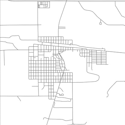 ROAD MAP OF BAKER, MONTANA BY MAPBAKES