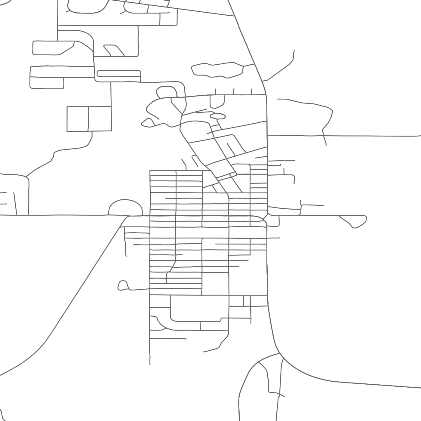 ROAD MAP OF BROWNING, MONTANA BY MAPBAKES