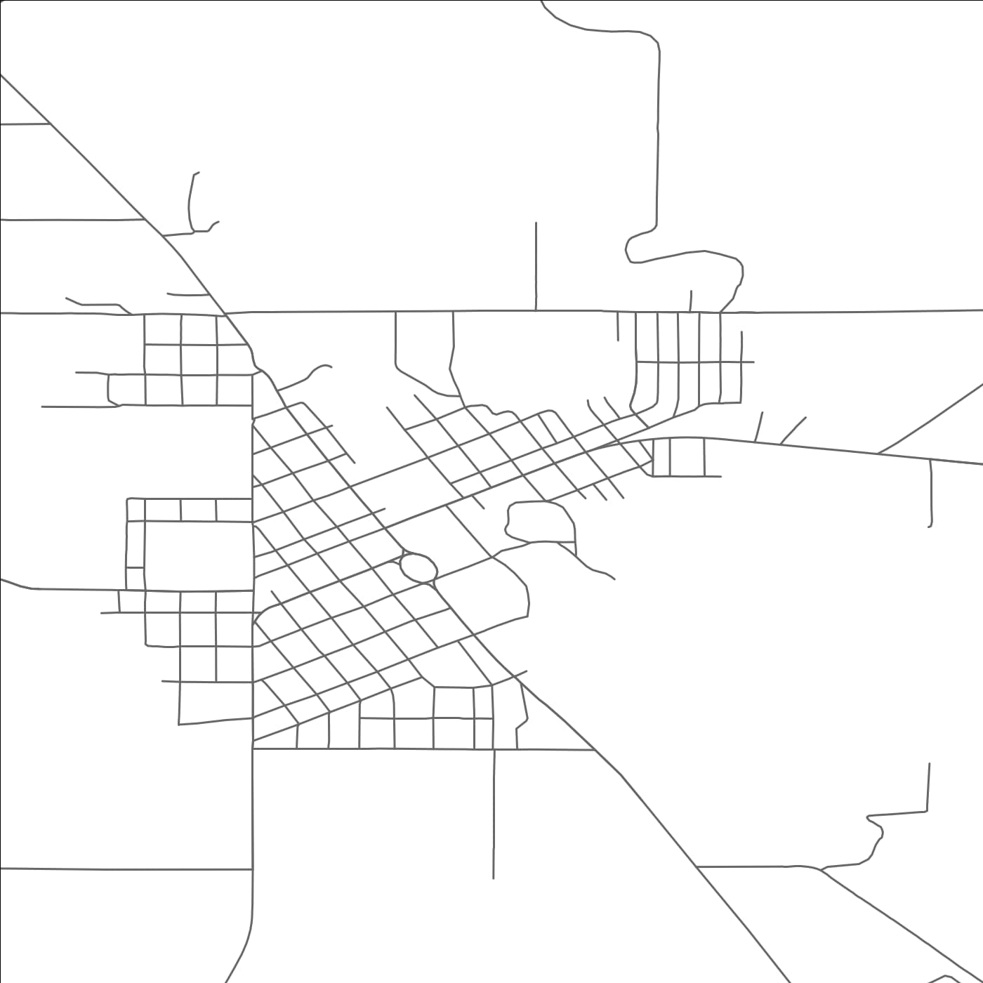 ROAD MAP OF CHOTEAU, MONTANA BY MAPBAKES