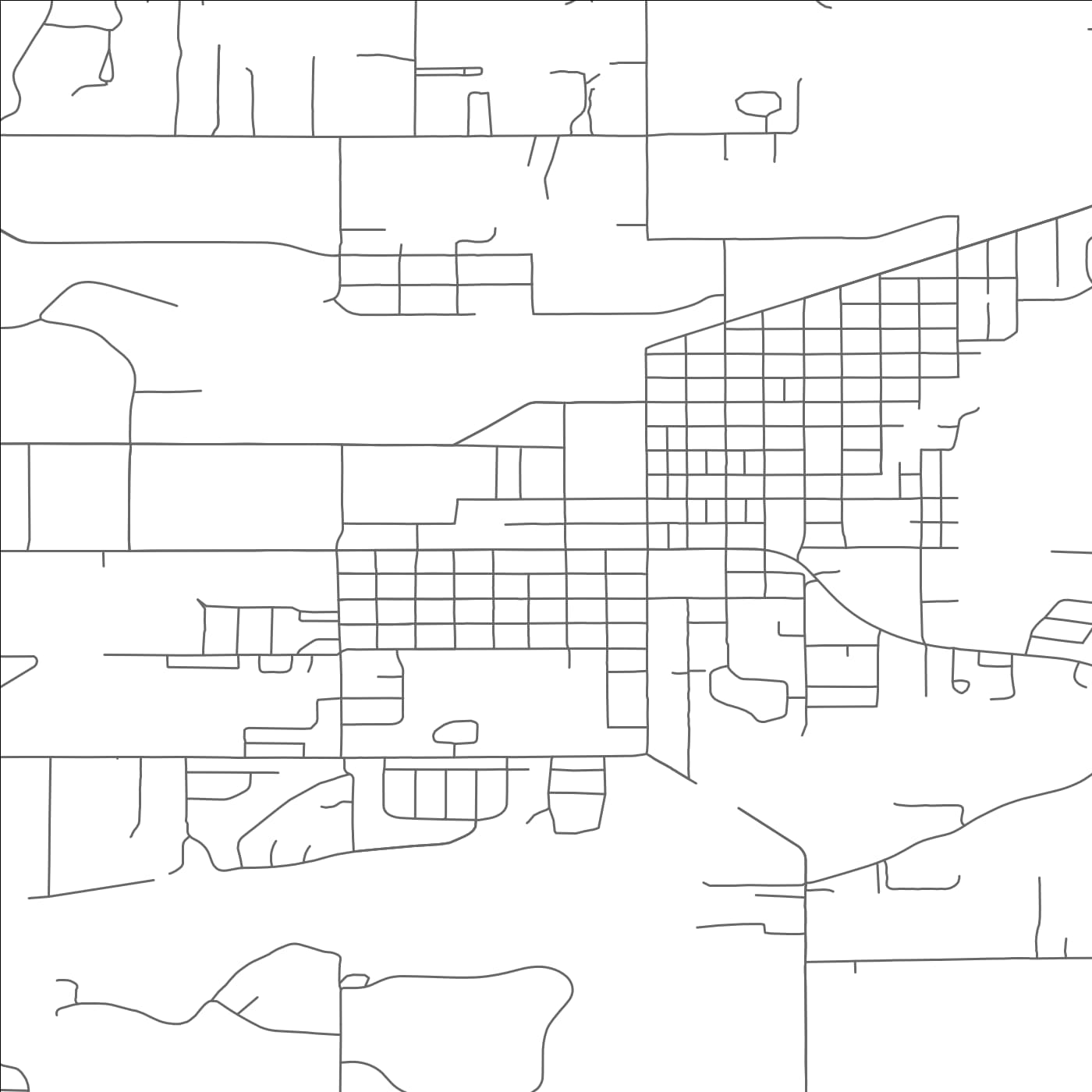 ROAD MAP OF COLUMBIA FALLS, MONTANA BY MAPBAKES