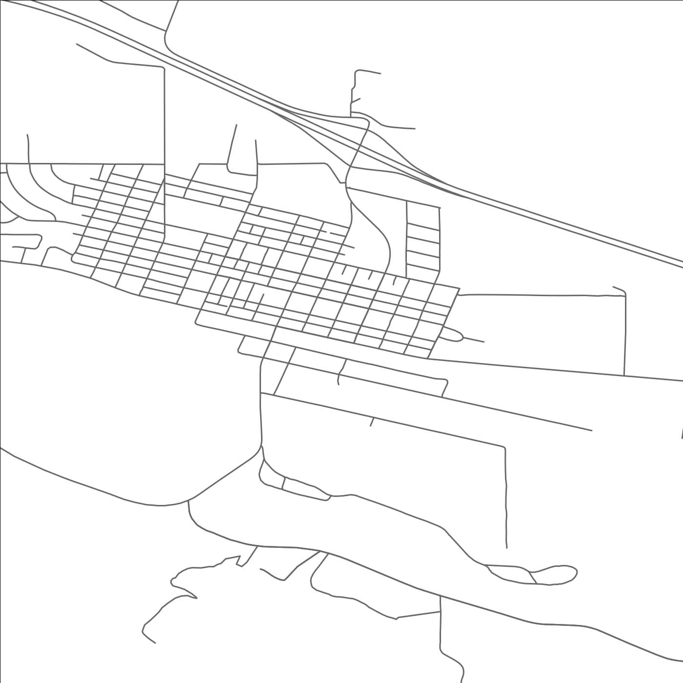 ROAD MAP OF COLUMBUS, MONTANA BY MAPBAKES