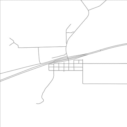 ROAD MAP OF CUSTER, MONTANA BY MAPBAKES