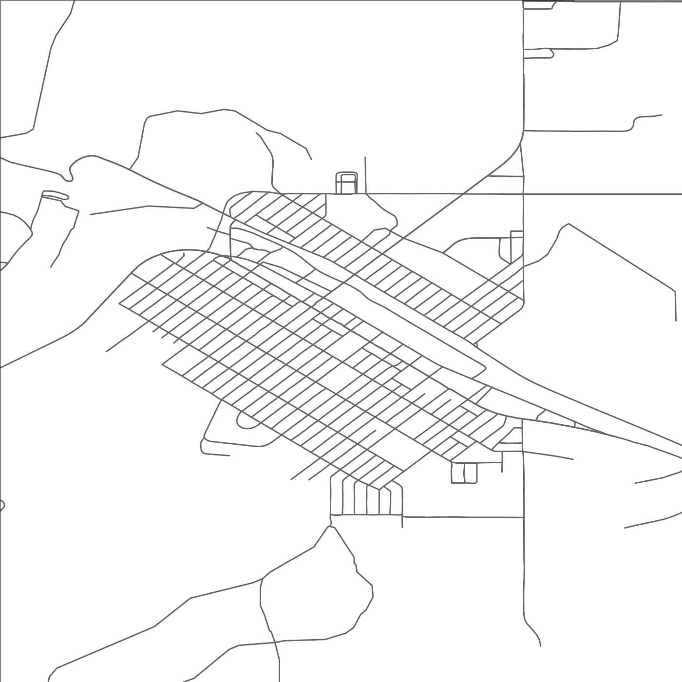 ROAD MAP OF CUT BANK, MONTANA BY MAPBAKES