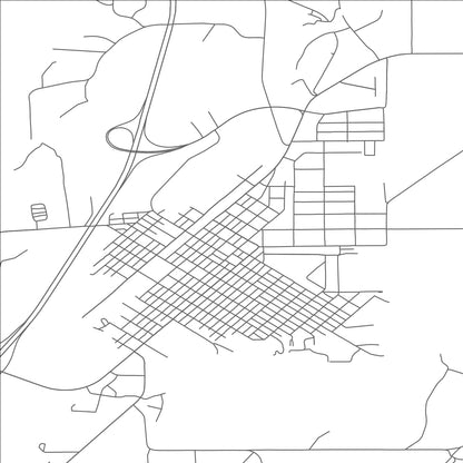 ROAD MAP OF DILLON, MONTANA BY MAPBAKES