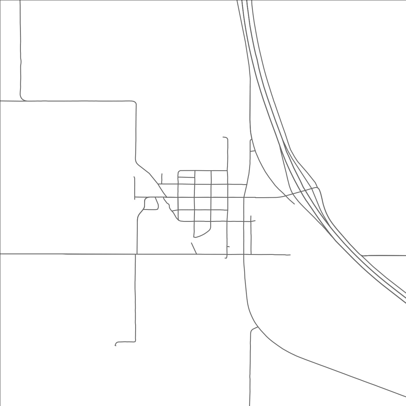 ROAD MAP OF DUTTON, MONTANA BY MAPBAKES