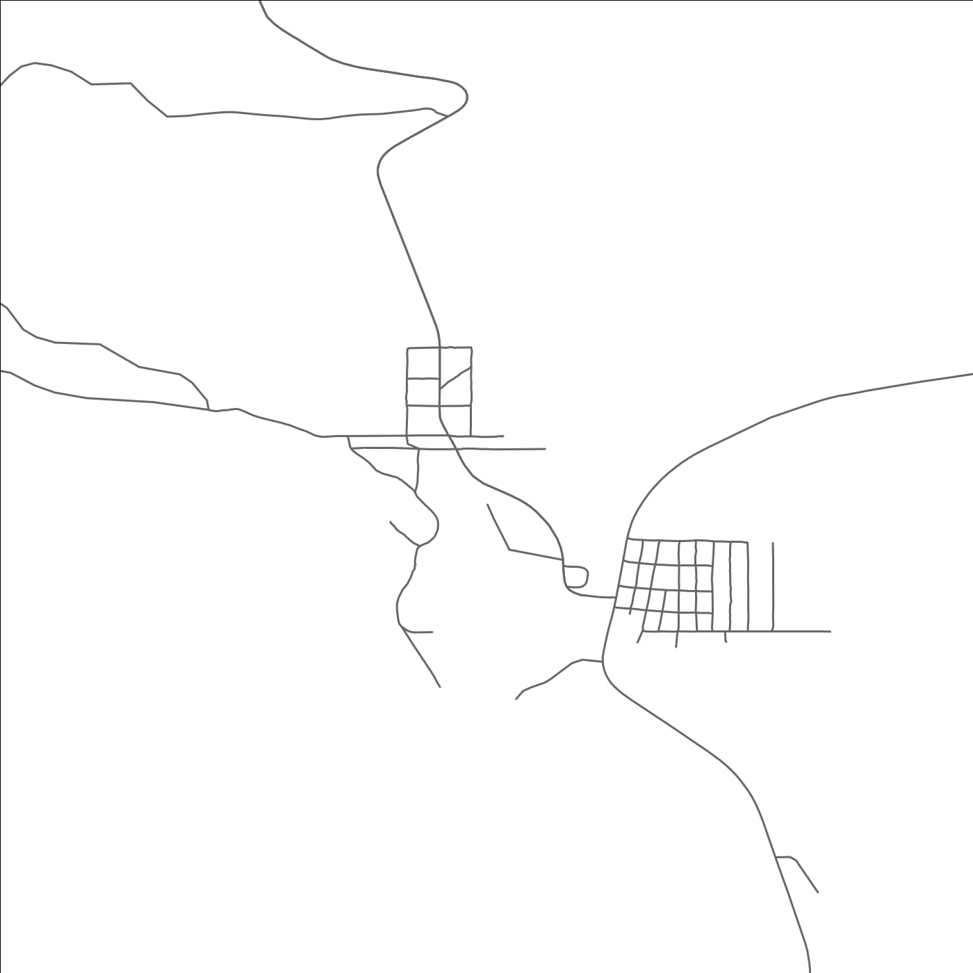 ROAD MAP OF EAST GLACIER PARK VILLAGE, MONTANA BY MAPBAKES