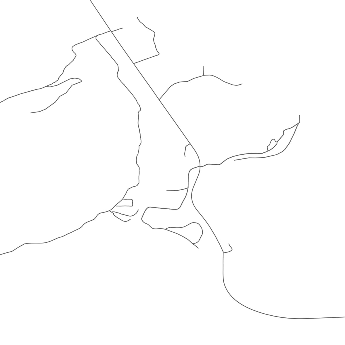 ROAD MAP OF ESSEX, MONTANA BY MAPBAKES