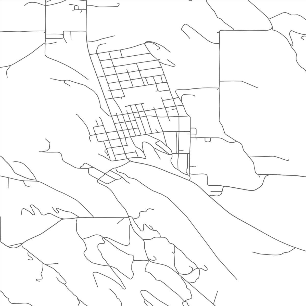 ROAD MAP OF EUREKA, MONTANA BY MAPBAKES