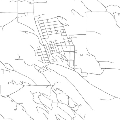 ROAD MAP OF EUREKA, MONTANA BY MAPBAKES