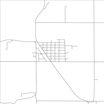 ROAD MAP OF FAIRFIELD, MONTANA BY MAPBAKES