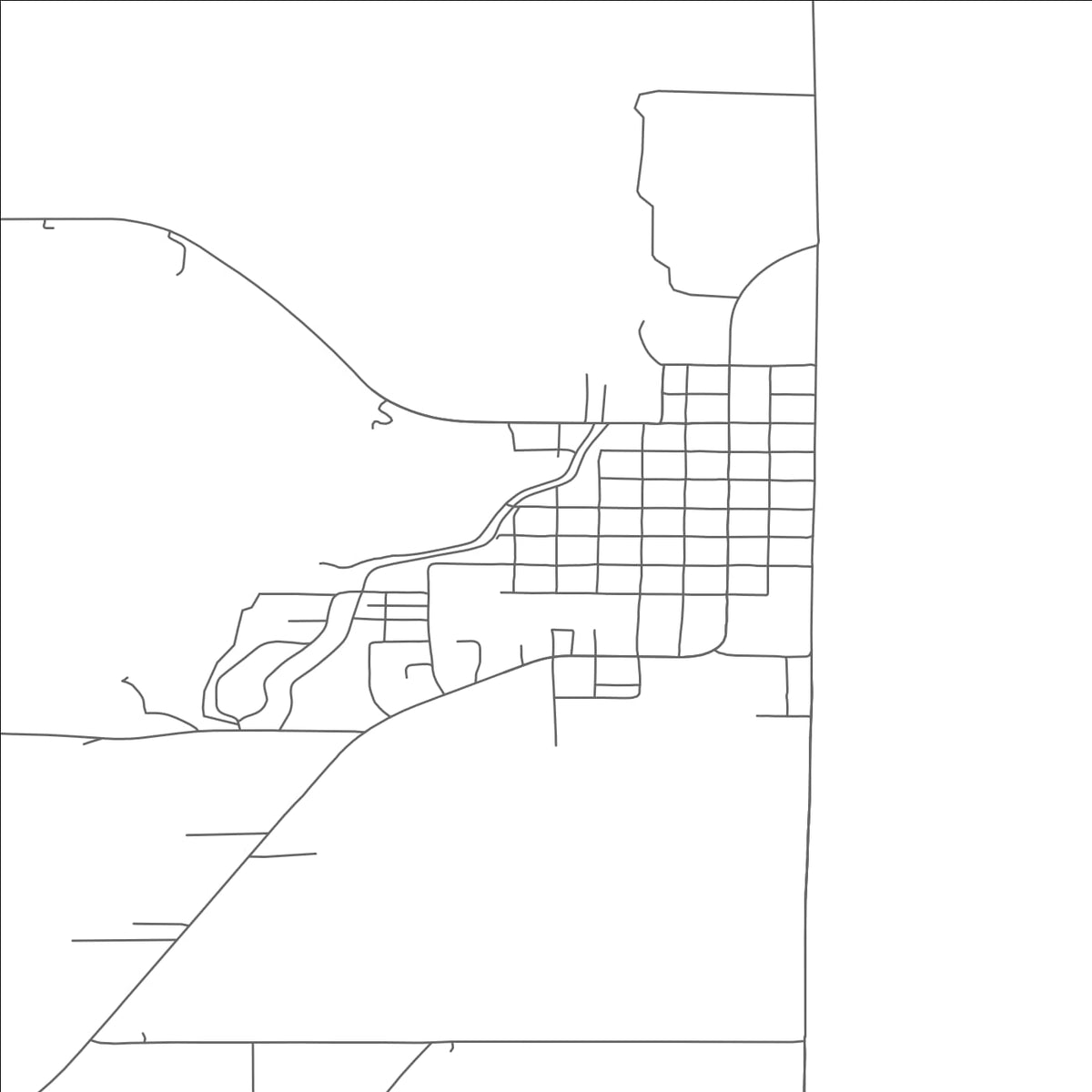 ROAD MAP OF FAIRVIEW, MONTANA BY MAPBAKES