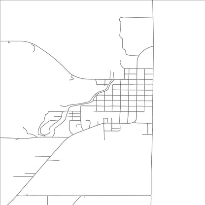 ROAD MAP OF FAIRVIEW, MONTANA BY MAPBAKES