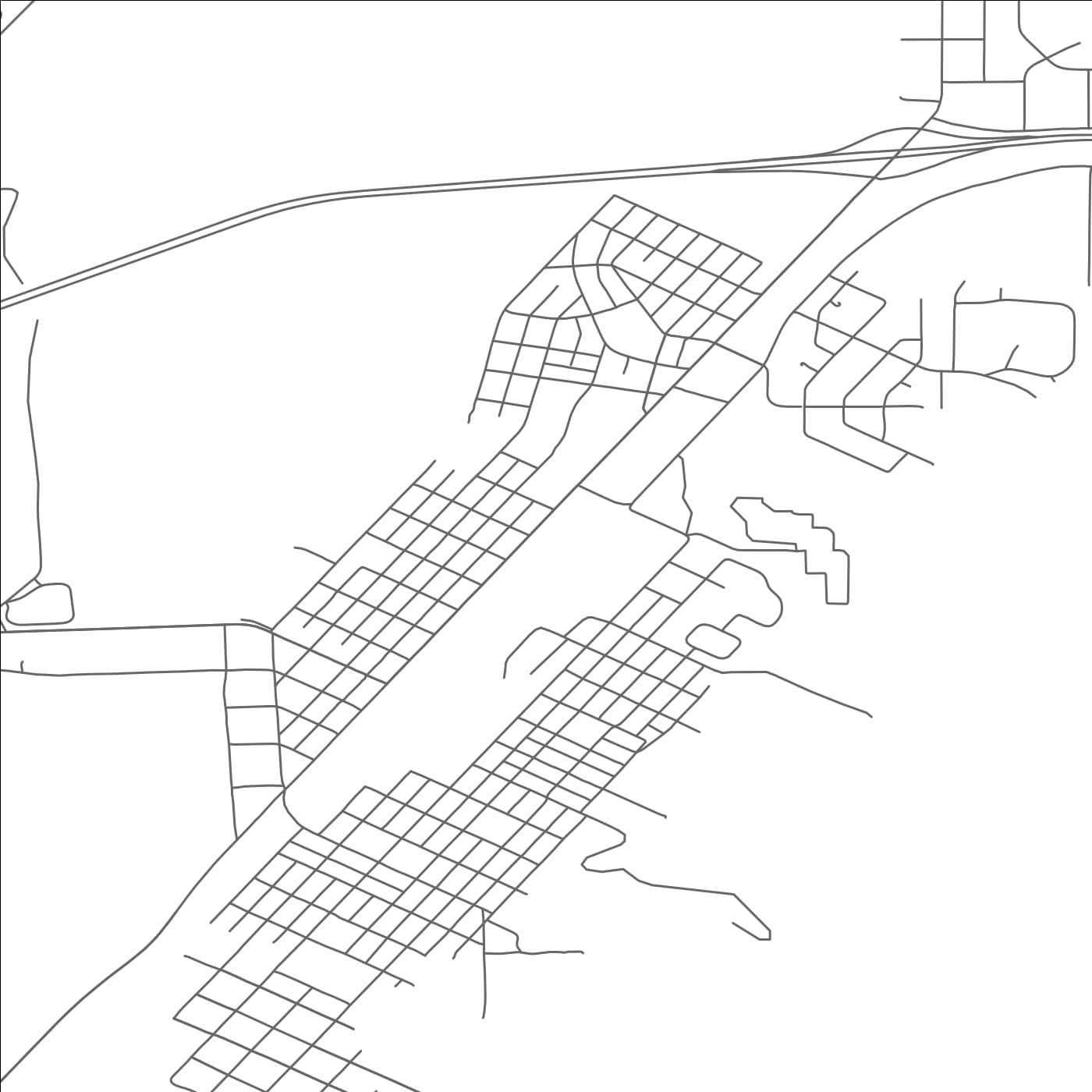 ROAD MAP OF GLENDIVE, MONTANA BY MAPBAKES