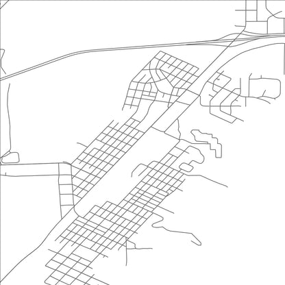 ROAD MAP OF GLENDIVE, MONTANA BY MAPBAKES