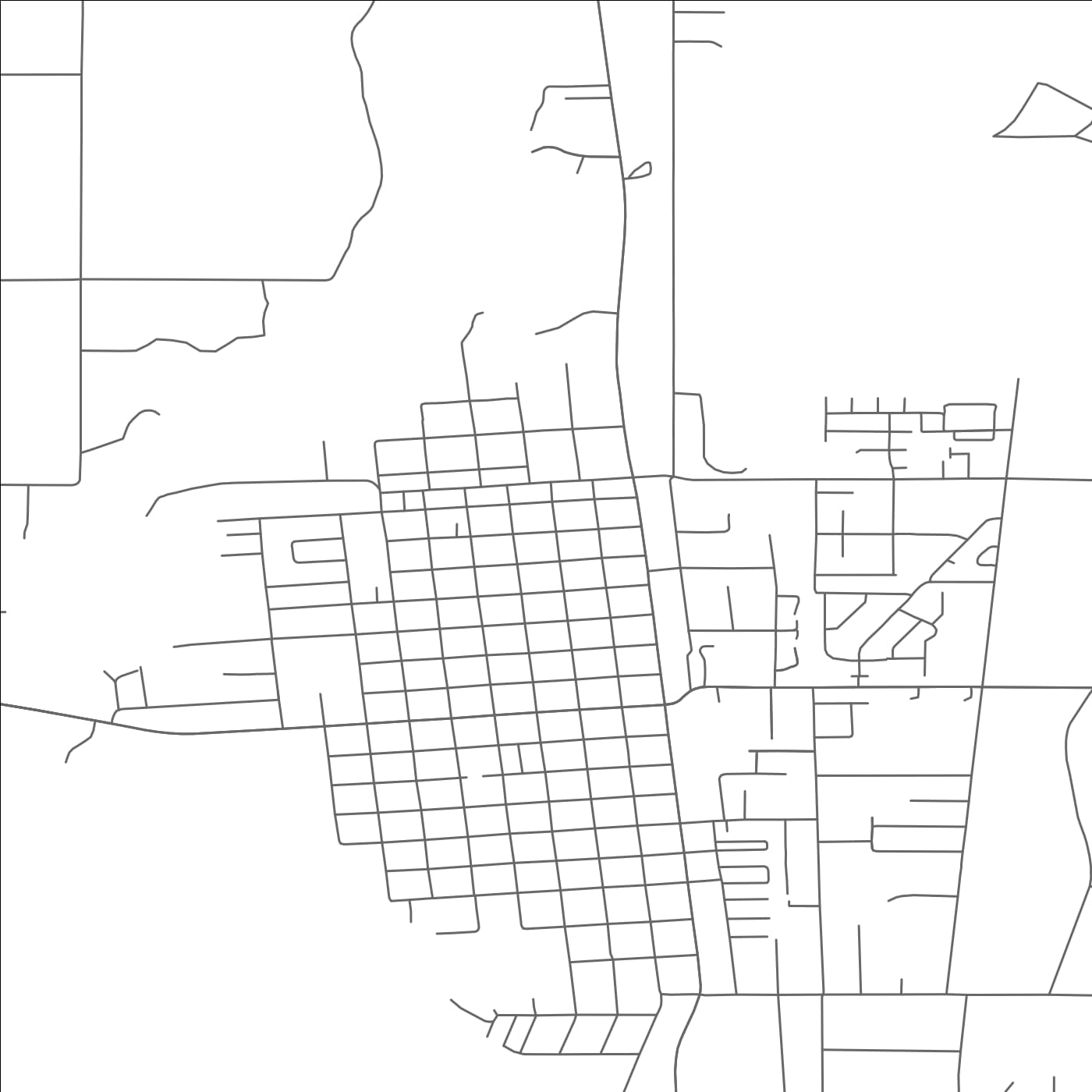 ROAD MAP OF HAMILTON, MONTANA BY MAPBAKES