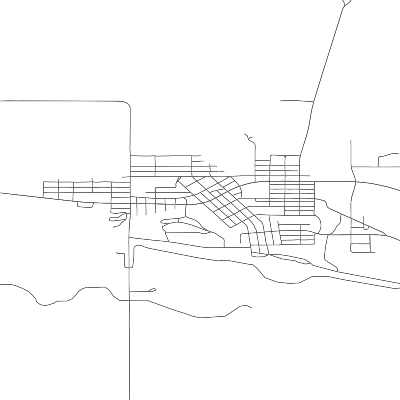 ROAD MAP OF HARLOWTON, MONTANA BY MAPBAKES