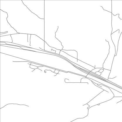 ROAD MAP OF HAUGAN, MONTANA BY MAPBAKES