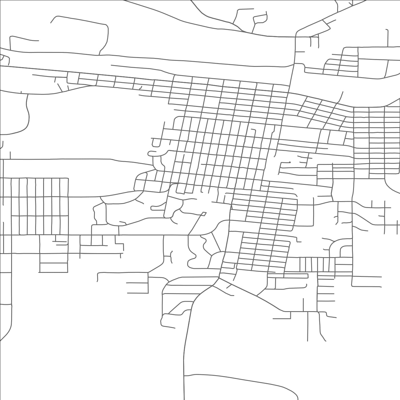 ROAD MAP OF HAVRE, MONTANA BY MAPBAKES